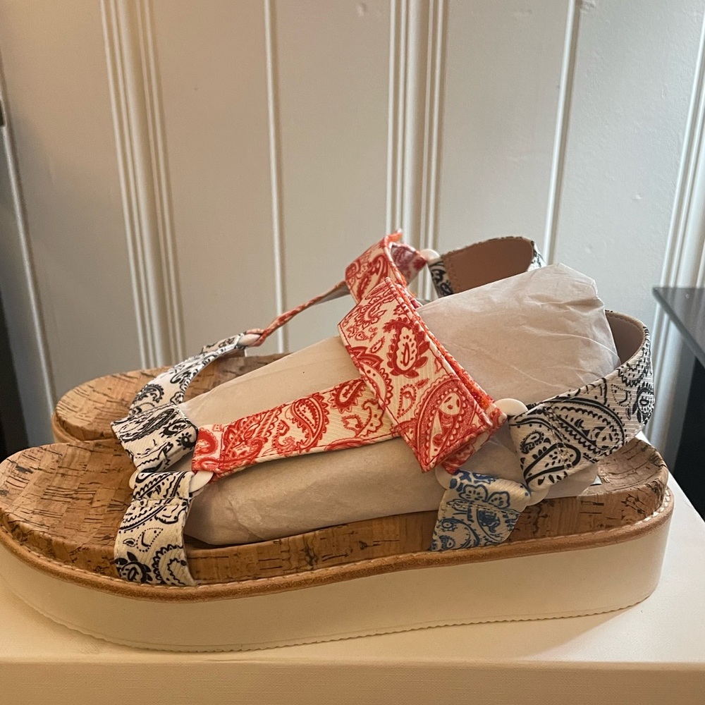 Steven New York brand new in box Belmar bandana print awesome sandals - Picture 6 of 9